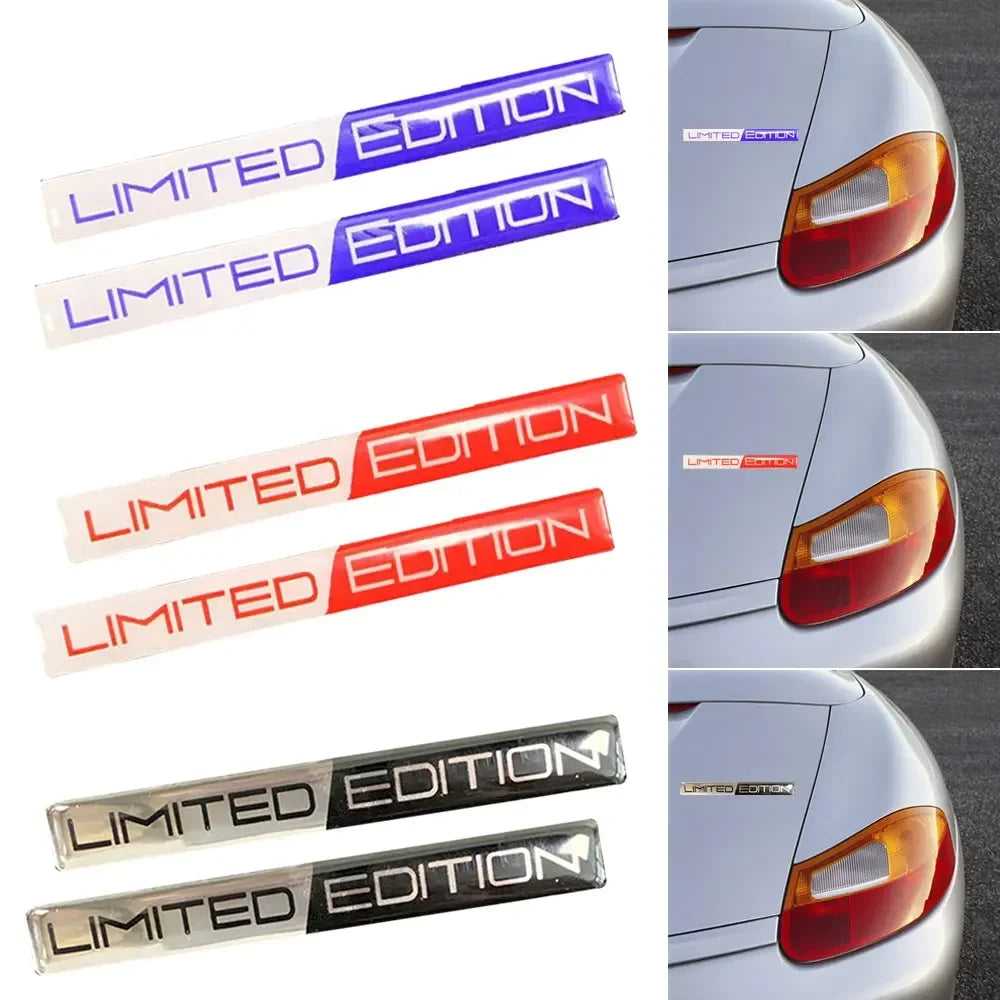 1 Pair 3D Emblem Limited Edition Styling Car Stickers Badge Decal Sticker Auto Door Bumper Trunk Body Side Decor Sticker