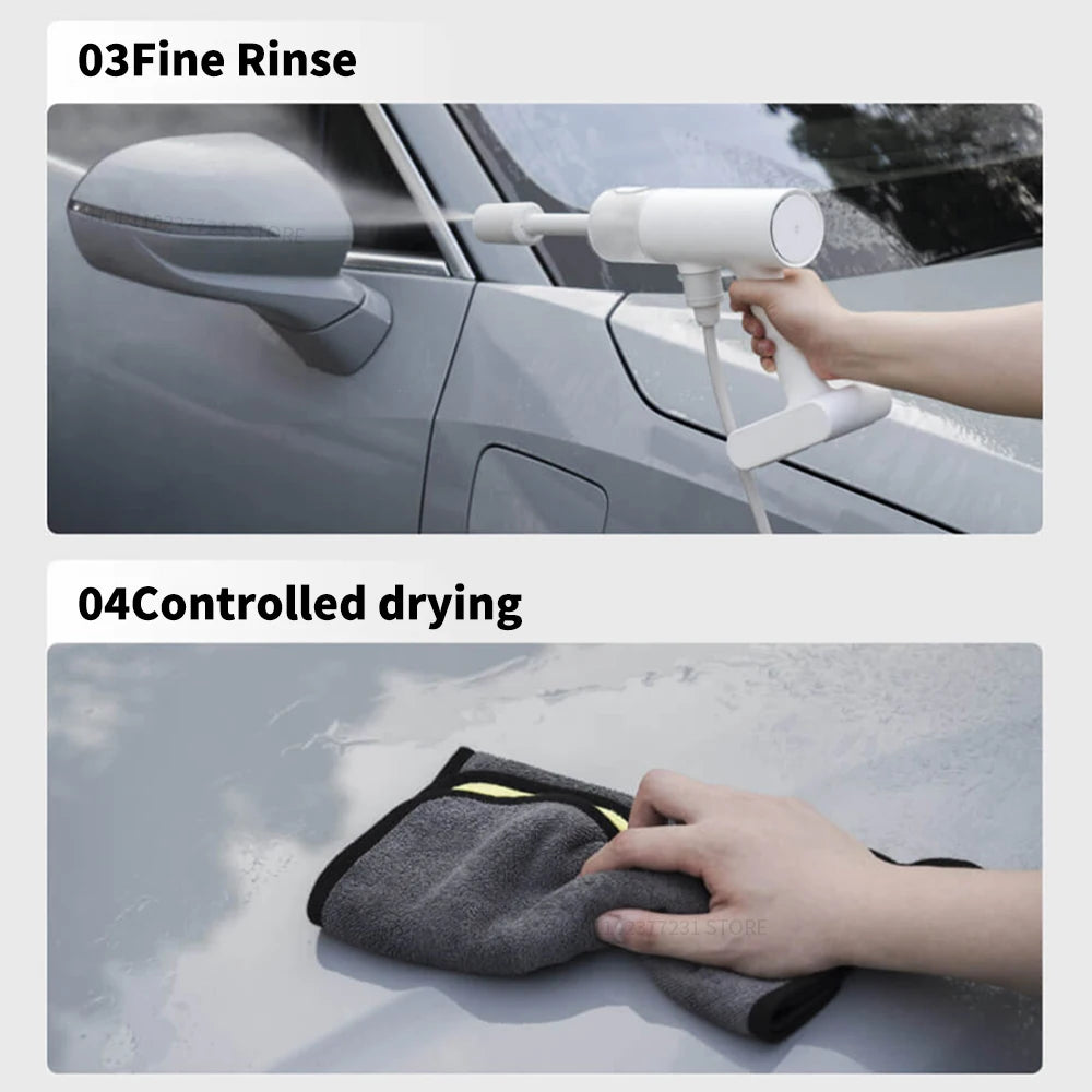 Xiaomi Mijia Electric Car Washer Gun 2.4MPA High Pressure Cleaner Foam Nozzle Auto Cleaning Care Cordless Car Washing Water Gun