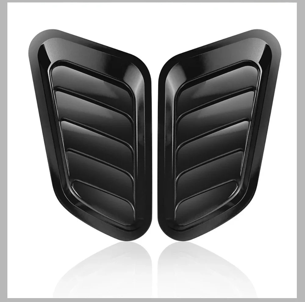 2PCS Car Hood Tuning Decoration Stickers Universal Air Intake Auto Hood Scoop Bonnet Vent Cover Carbon Fiber Decoration Styling