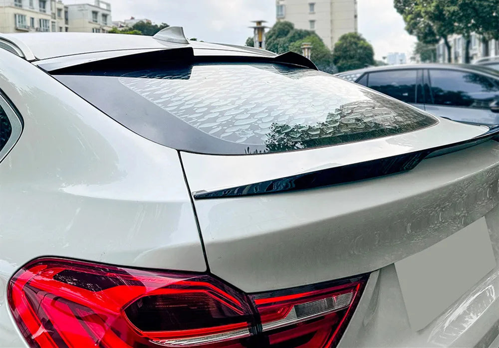 For BMW X4 F26 2014 2015 2016 2017 2018 Bodykit Car Rear Trunk Lid Rear Window Black Carbon Spoiler Wings Tuning Accessorie Part