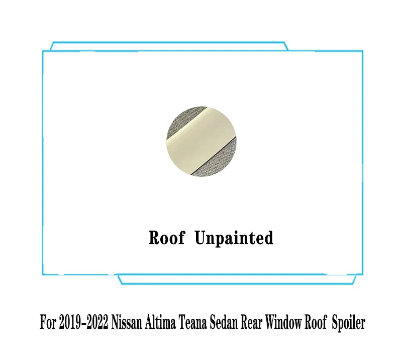 For 2019--2022 Nissan Altima Teana Rear Trunk Spoiler M4 Style Rear Window Roof Spoiler ABS Material Tuning Body Kit Accessories