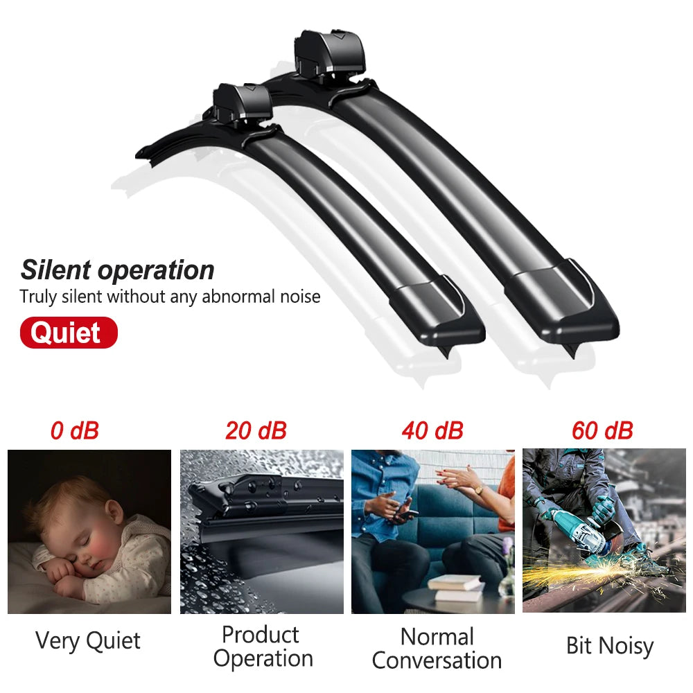 For  Infiniti QX50/J55/QX55 2019-2025 Front Windshield Wiper Blades 2pcs Windscreen Window Accessories