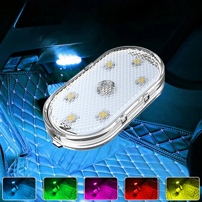 Car Interior Ambient Light USB Rechargeable Cabinet Light Room Decor RGB Lights Atmosphere LED Lamp Magnet Wireless Light