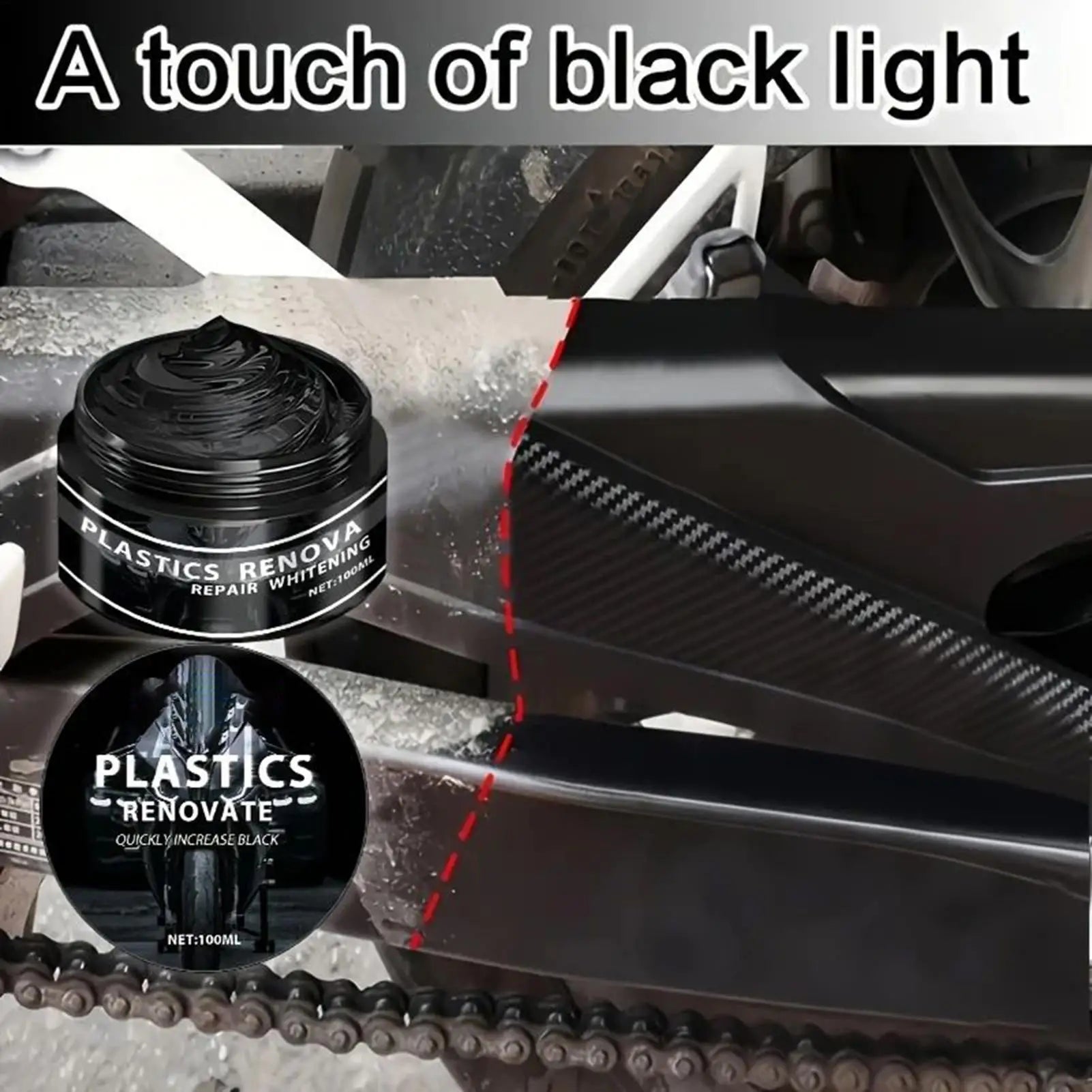 Car & Motorcycle Renovation Wax Plastic & Rubber Repair Cream - Nano Enhanced Black Car Wax Renovation Wax Interior Restorer