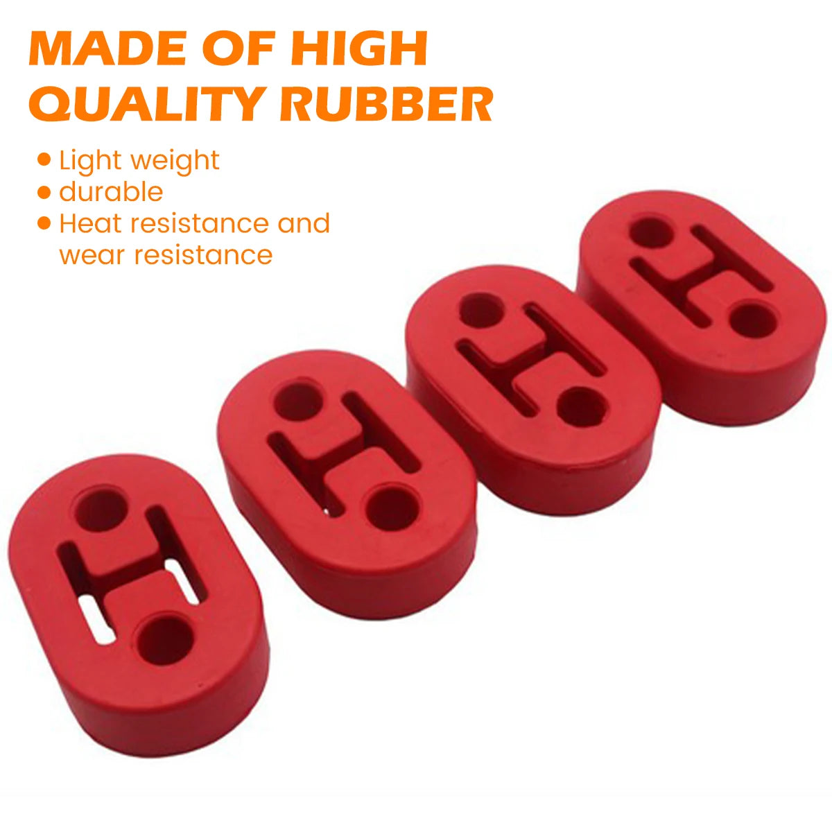4Pcs Exhaust Pipe Hanger Rubber Exhaust Mount Bracket Shock Absorbent Heavy Duty Exhaust Insulator Universal Car Vehicle Exhaust