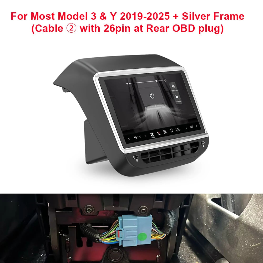 VJOYCAR Newest 8.8inch 4K HD Rear Display for Tesla Model Y 3 WIFI Entertainment Screen Qualcomm Chip 4-Direction Airlet Adjust