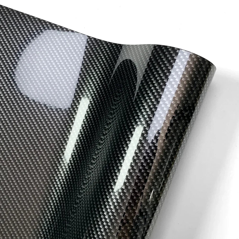 9D Carbon Fiber Car Sticker Self Adhesive Glossy Black Vinyl Wrap Film Anti-Scratch Auto Decoration Sticker for Cars Accessories