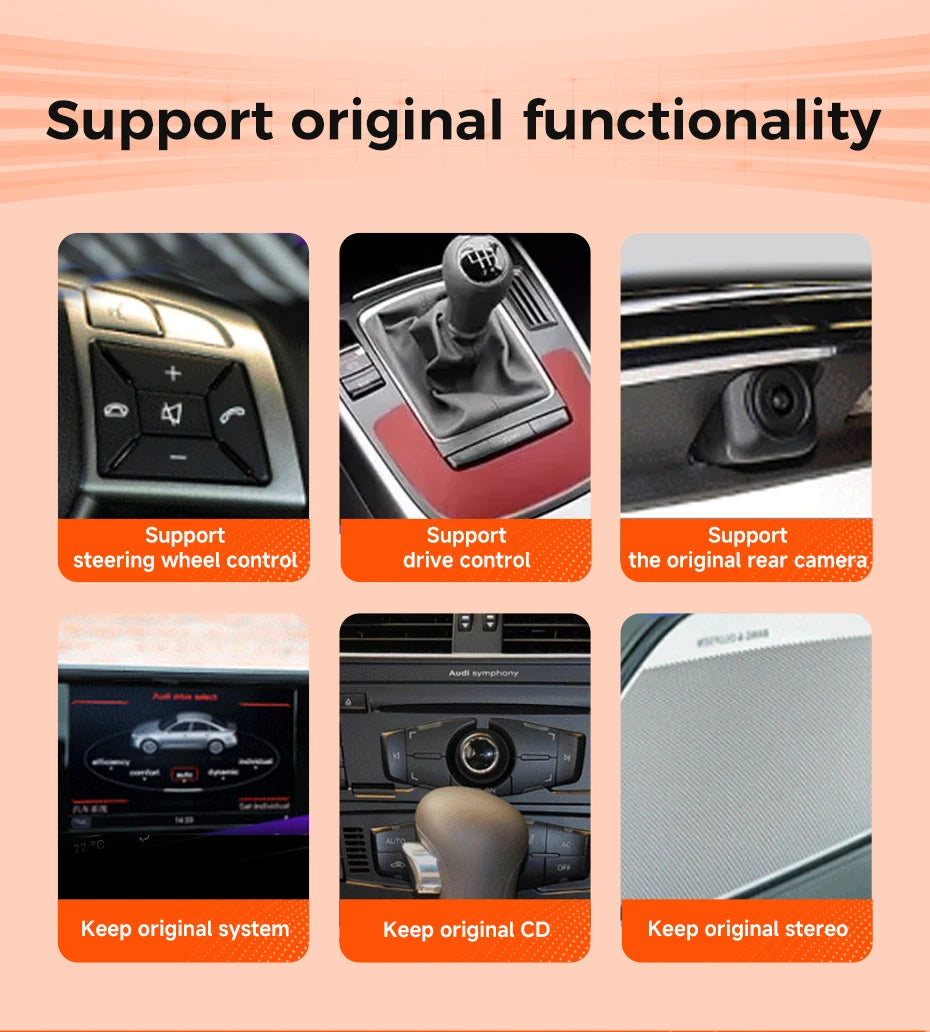 Android 14 bluetooth Car Radio Multimedia Player Carplay Screen Stereo ntelligent car systems GPS Navigation For Audi A6 A7 C7