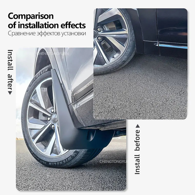 For Chery Jetour T2 2023 2024 Mud Flaps Mudflap Front Rear Fender Anti-splash Mudguards Guard Splash Car Accessories 4pcs