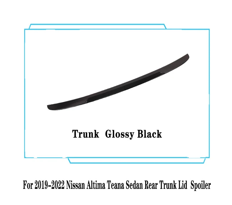 For 2019--2022 Nissan Altima Teana Rear Trunk Spoiler M4 Style Rear Window Roof Spoiler ABS Material Tuning Body Kit Accessories