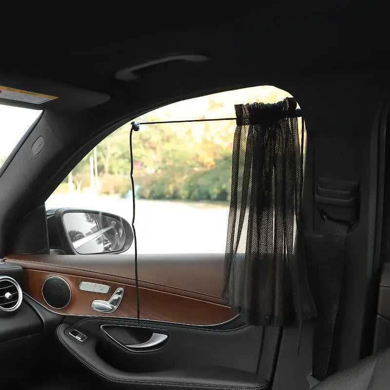 Black Suction Cup Curtain UV Protection Universal Side Window Car Window Sunshade Cover for Kid Baby Children Sunshade Summer