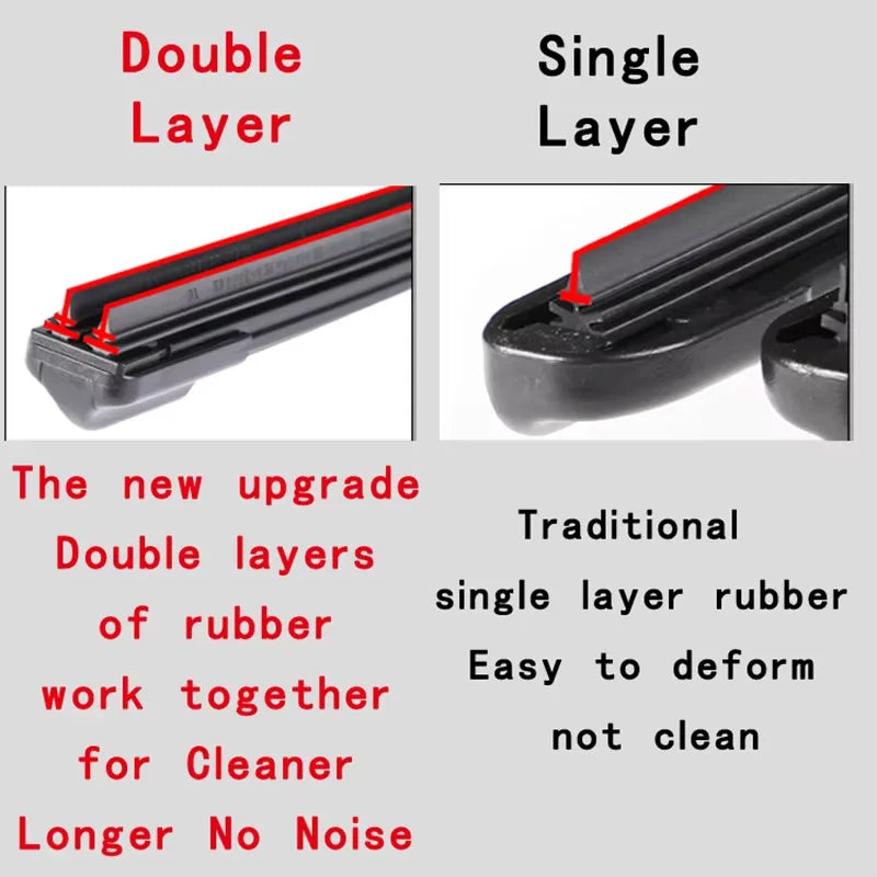 For Toyota Land Cruiser 100 200 J150 Prado J90 Front Windscreen Wipers Double Rubber Car Wiper Blades Car Accessories
