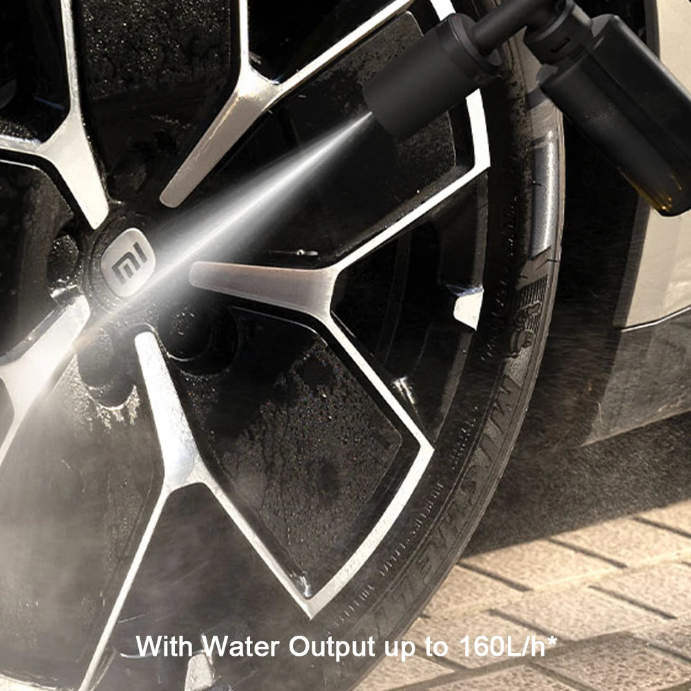 XIAOMI MIJIA Wireless Car Washer 2: Cordless Design, 1.5MPa Pressure, 160L/h Flow Water, 3 Spray Modes, 2000mAh Battery, 6m Hose