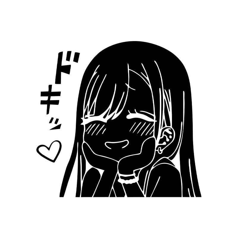 personalityCar interior stickers Cute anime car stickers Car window bumpers Die-cut vinyl stickers Audi BMW car decorative acces
