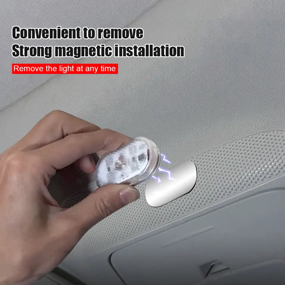Car Interior Ambient Light USB Rechargeable Cabinet Light Room Decor RGB Lights Atmosphere LED Lamp Magnet Wireless Light