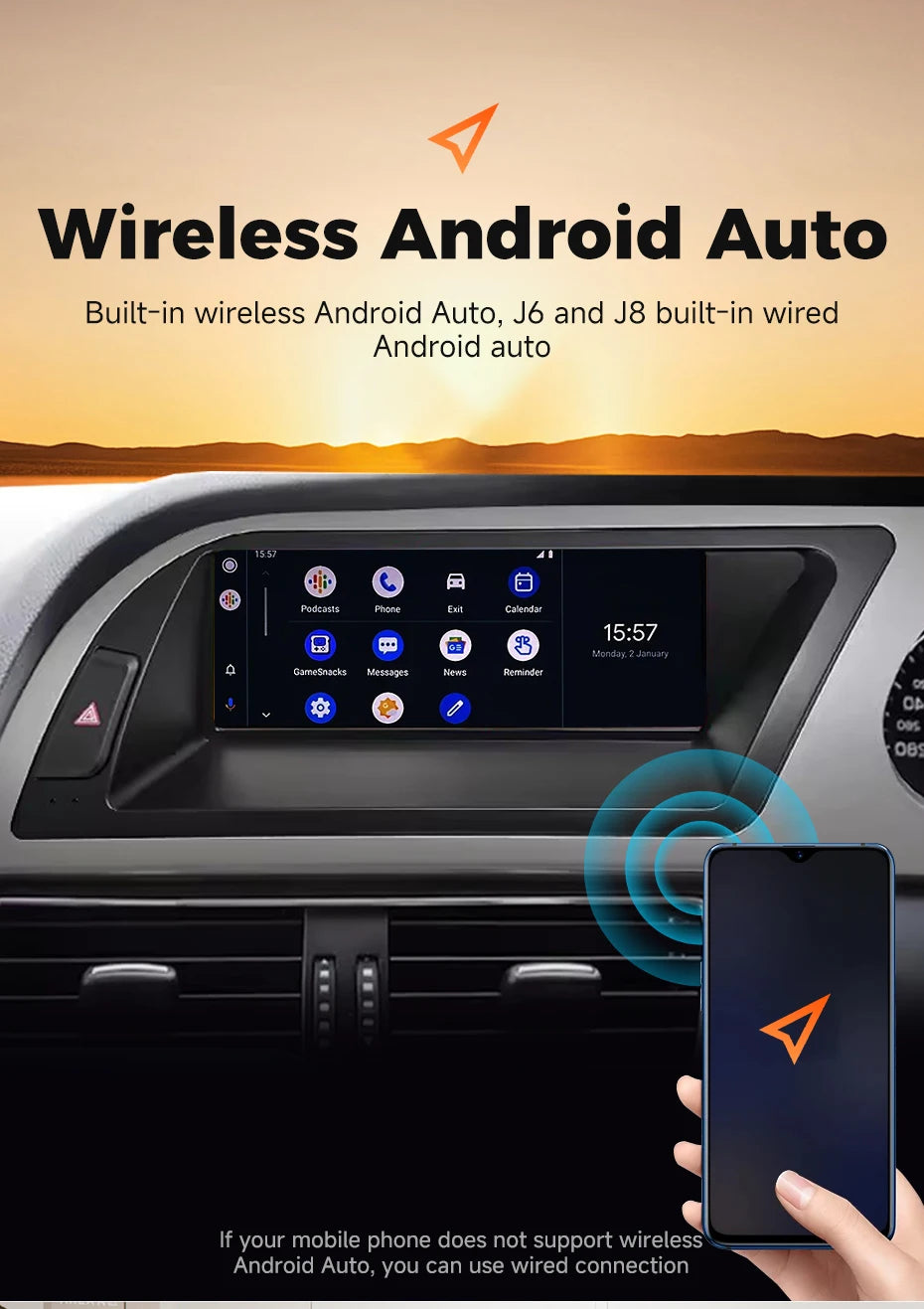 wireless carplay Android auto bluetooth car stereo radio for audi a4 b8 a5 S4 Multimedia Player Navigation GPS touch screen RHD