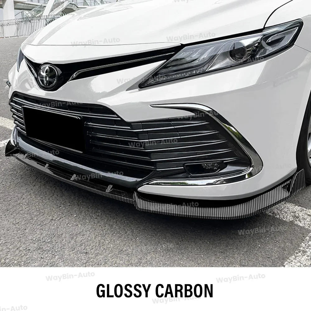 TRD Sport Front Body Kits For Toyota Camry LE SE XLE XSE 2021-2024 ABS Tuning Front Bumper Lip Side Splitter Spoiler Accessories