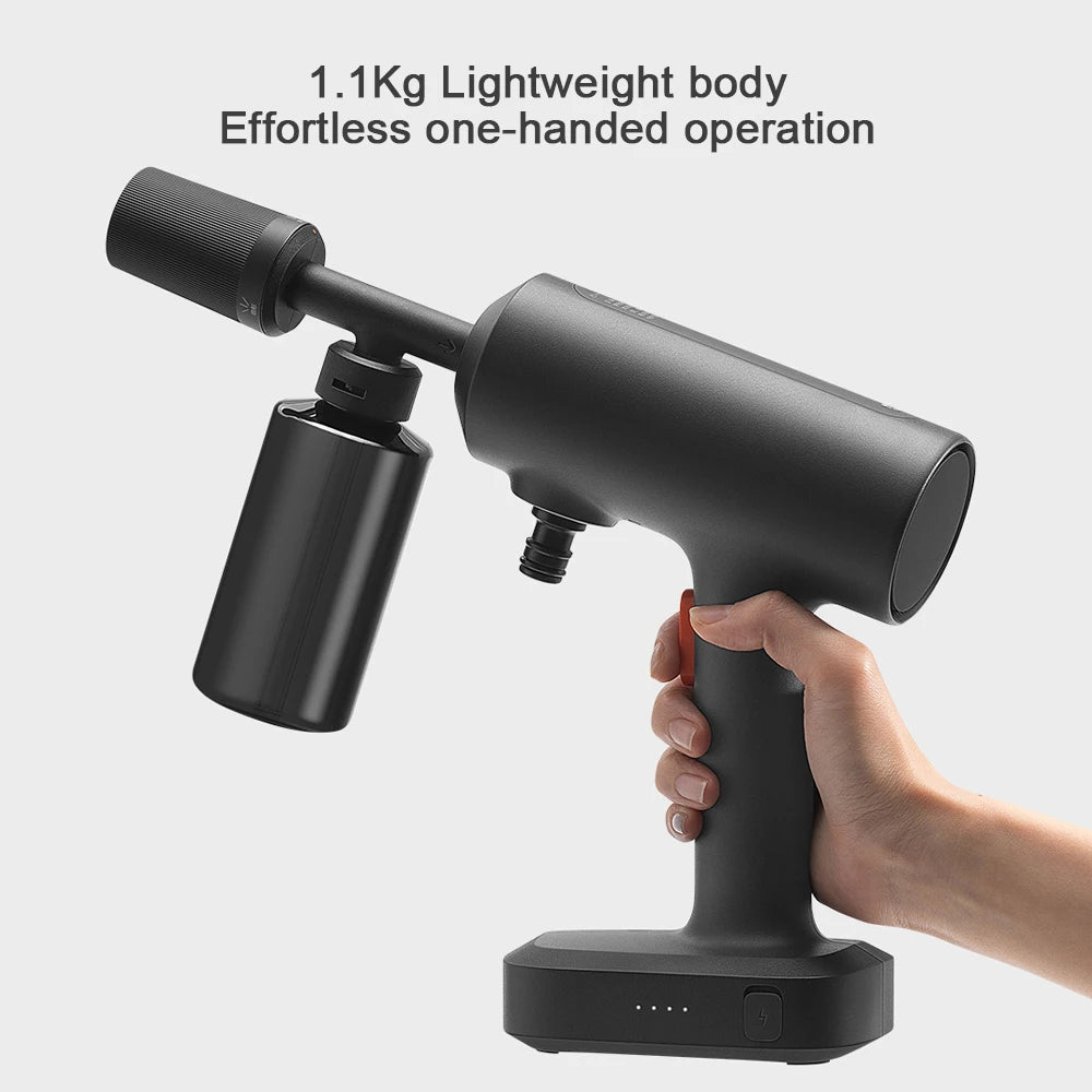 XIAOMI MIJIA Wireless Car Washer 2: Cordless Design, 1.5MPa Pressure, 160L/h Flow Water, 3 Spray Modes, 2000mAh Battery, 6m Hose