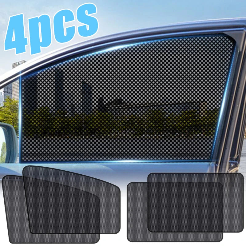 Car 5D Magnetic Mesh Sunshade Heat Insulation Strong Magnetic Adsorption Type Sunscreen Covers Car Side Window Blackout Curtains