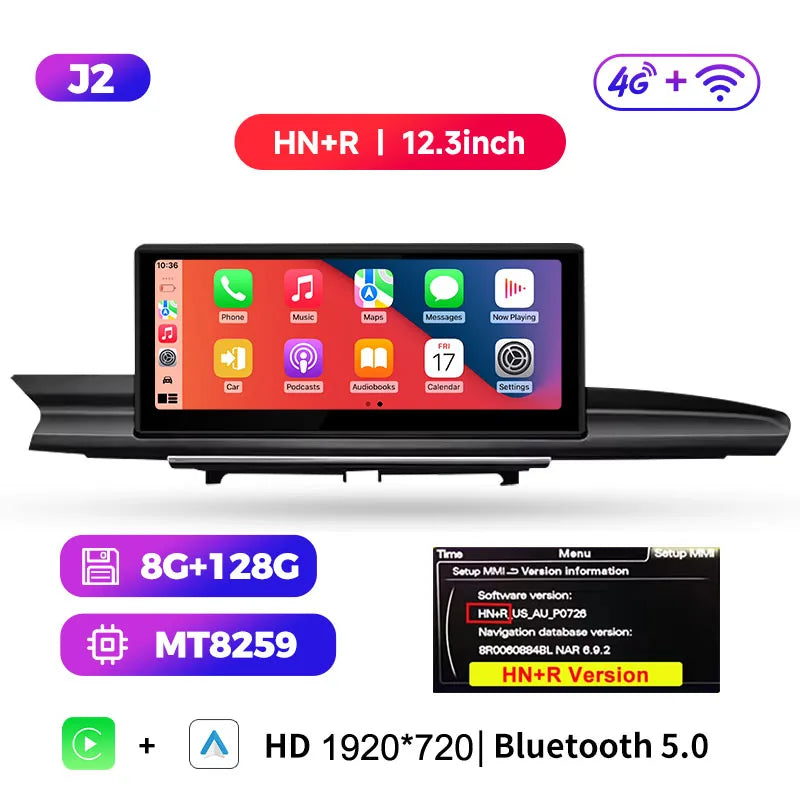 Android 14 bluetooth Car Radio Multimedia Player Carplay Screen Stereo ntelligent car systems GPS Navigation For Audi A6 A7 C7