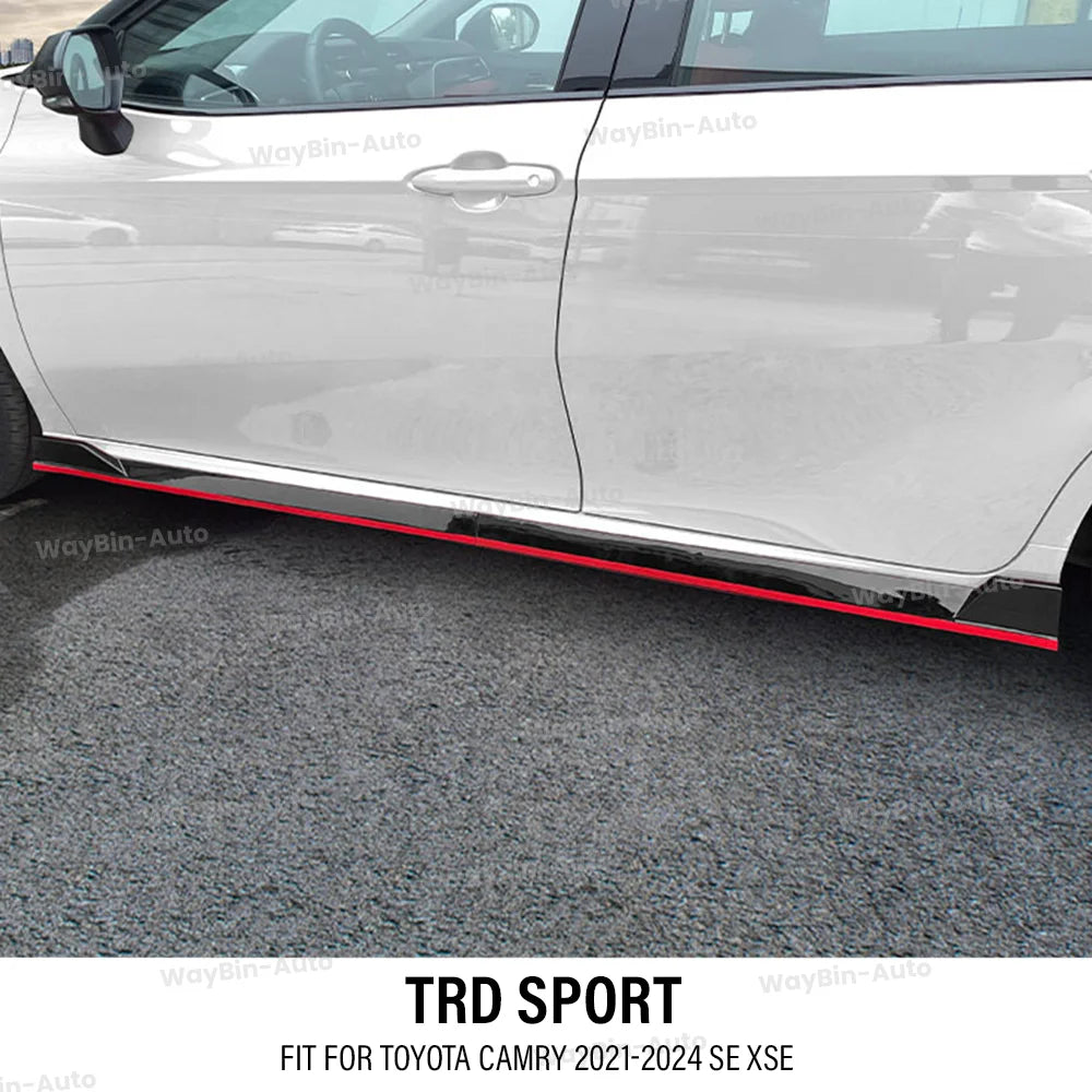 TRD Sport Front Body Kits For Toyota Camry LE SE XLE XSE 2021-2024 ABS Tuning Front Bumper Lip Side Splitter Spoiler Accessories