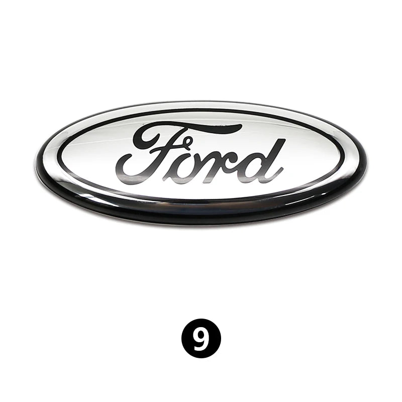 Car Front Grille Emblem Rear trunk Logo Badge Sticker Accessories for Ford Focus mk2 mk3 Fiesta mk7 Ranger Mondeo mk4 S-MAX Kuga
