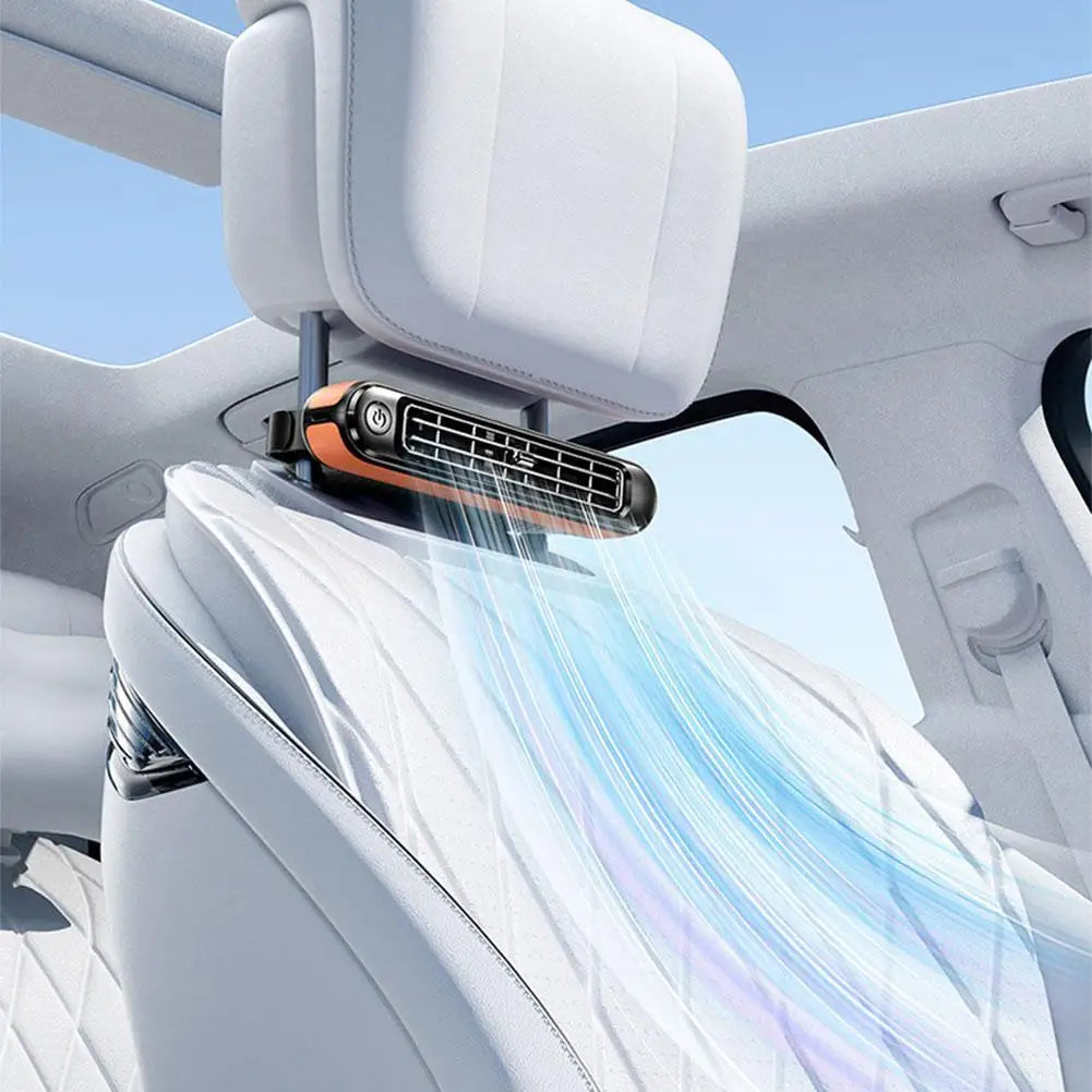 Car Seat Fan - High Speed USB Cooling Fan with Strong Wind, Backrest Ventilation for Vehicles, 12V/24V Auto Cooling System
