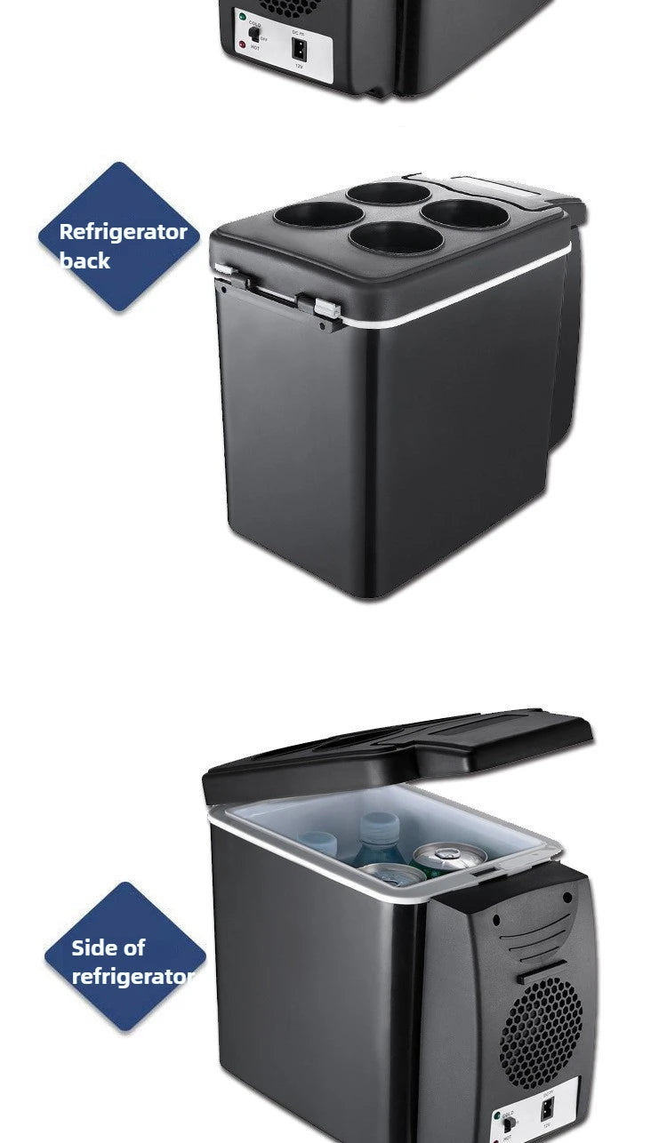 6L Portable Compact Mini Fridge 12V Car Refrigerator Freezer for Camping Traveling Electric Cool Box Summer Outdoor Fridge