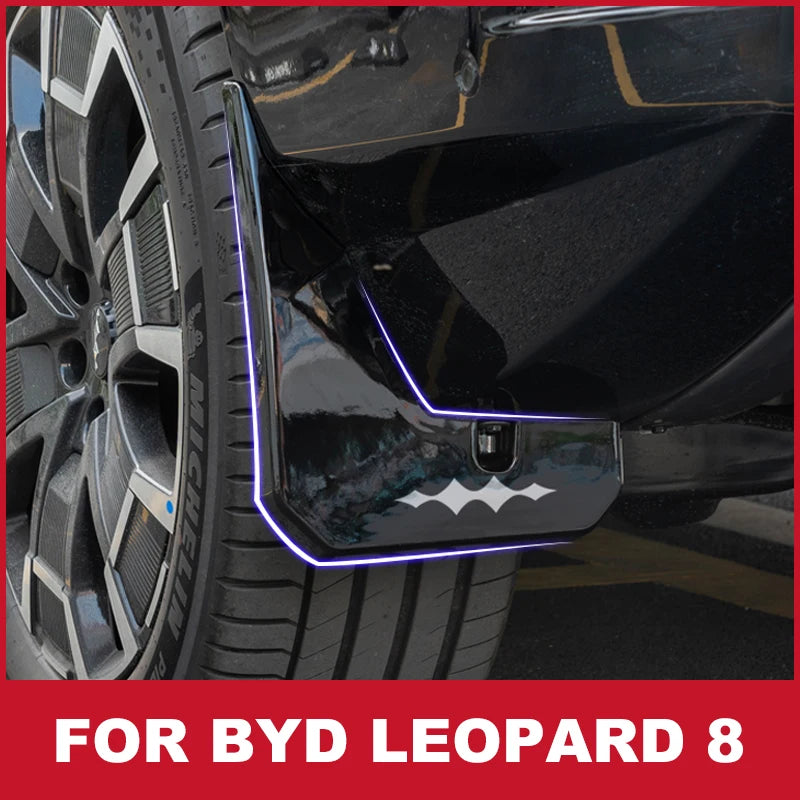 4 PCS Car Mud Flaps For Byd Leopard 8 2025 Accessories Auto Flap Splas Splash Guard Front Rear Fender Car Accessories Mudguards