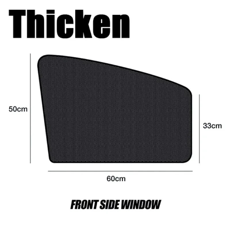 Car 5D Magnetic Mesh Sunshade Heat Insulation Strong Magnetic Adsorption Type Sunscreen Covers Car Side Window Blackout Curtains