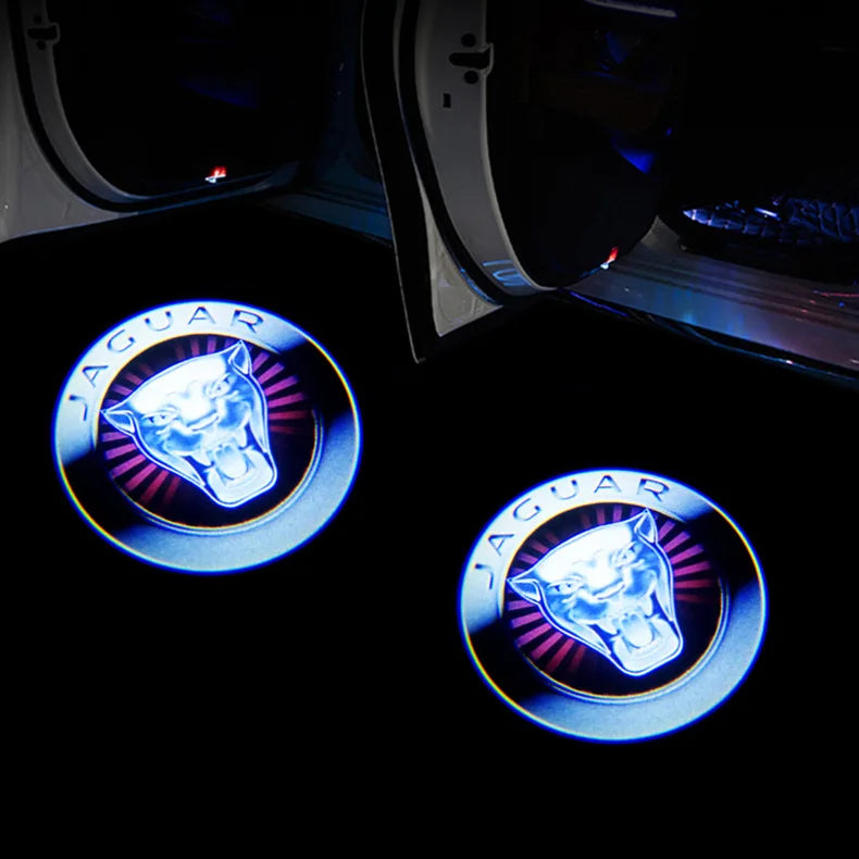 2PCS Led Car Door Light Luces Projector Emblem Lamp For Jaguar XE F-TYPE X358 X351 XK X150 XKR X152 XJ X350
