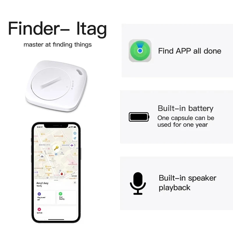 GPS Smart Air Tag Mini Smart Tracker Bluetooth Smart Tag Child Finder Pet Car Lost Tracker For Apple IOS System Find My APP