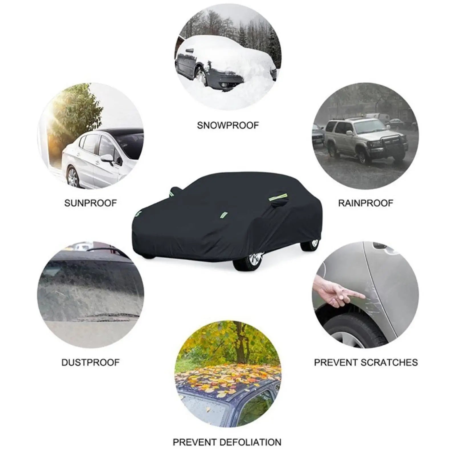 Full Exterior Covers SUN UV Protection Vehicle for Automobiles Trucks Sedan Dustproof Waterproof Outdoor Universal Car Cover