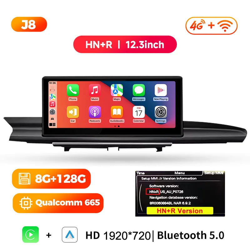 Android 14 bluetooth Car Radio Multimedia Player Carplay Screen Stereo ntelligent car systems GPS Navigation For Audi A6 A7 C7