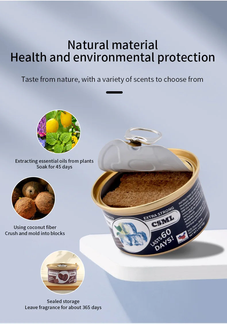 Best-selling Wooden Block Canned Car Aromatherapy, Car Fragrance Paste, Deodorizing Air Freshener, High-end Solid Perfume