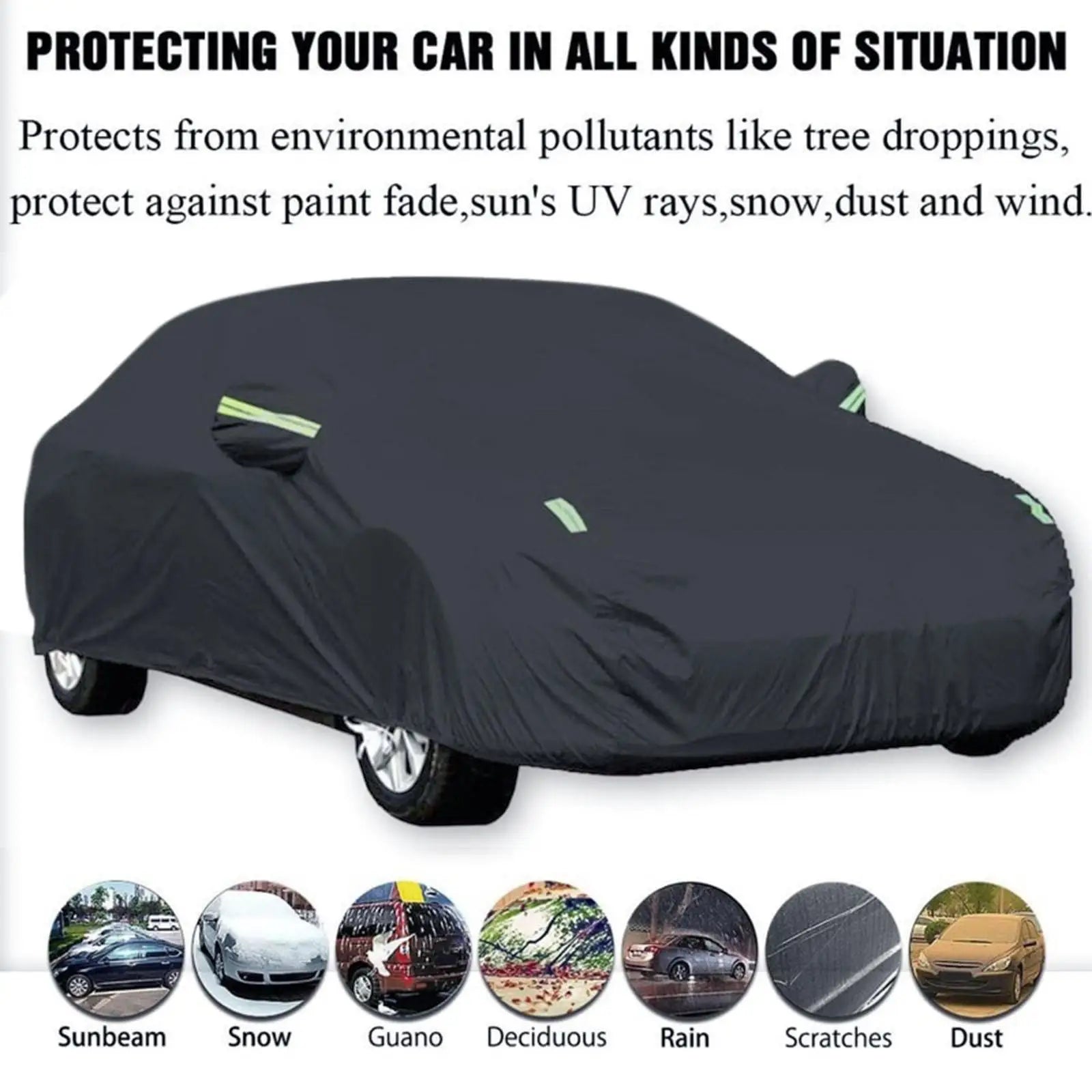 Full Exterior Covers SUN UV Protection Vehicle for Automobiles Trucks Sedan Dustproof Waterproof Outdoor Universal Car Cover