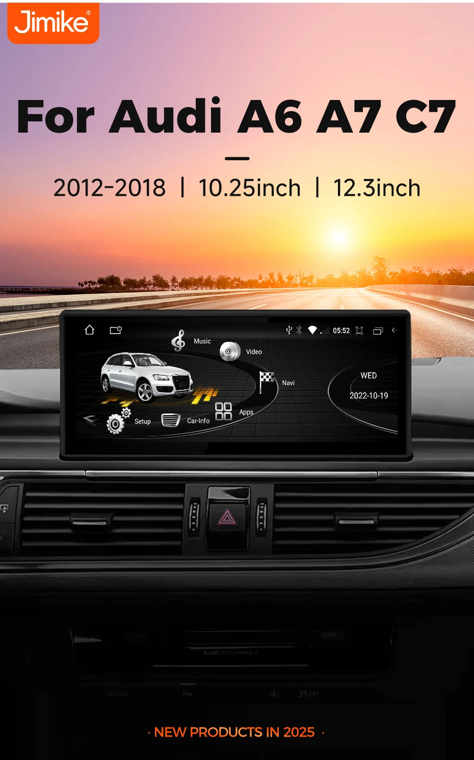 Android 14 bluetooth Car Radio Multimedia Player Carplay Screen Stereo ntelligent car systems GPS Navigation For Audi A6 A7 C7
