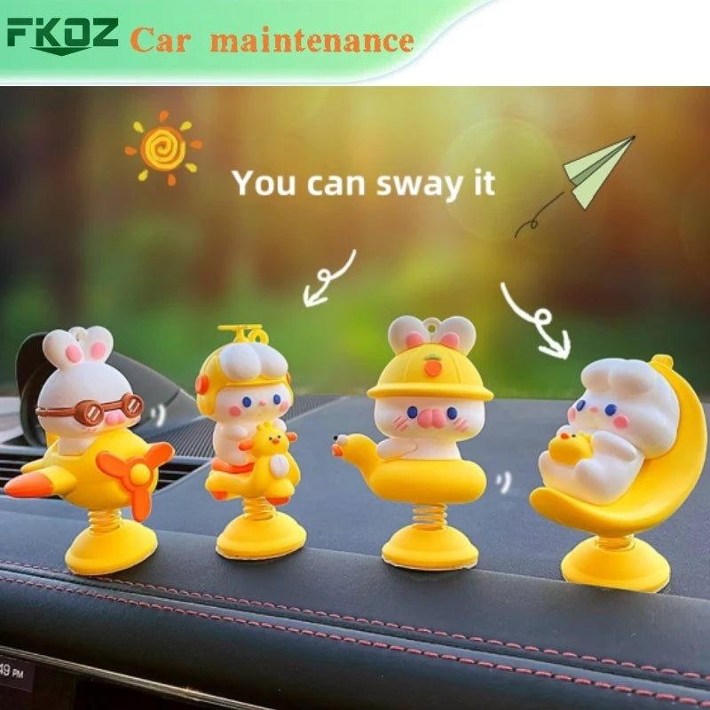 Shake Happy Creative Car Ornament Electric Car Shaking Ornament Personalized Car Relaxation Fun Ornament Desktop Decoration