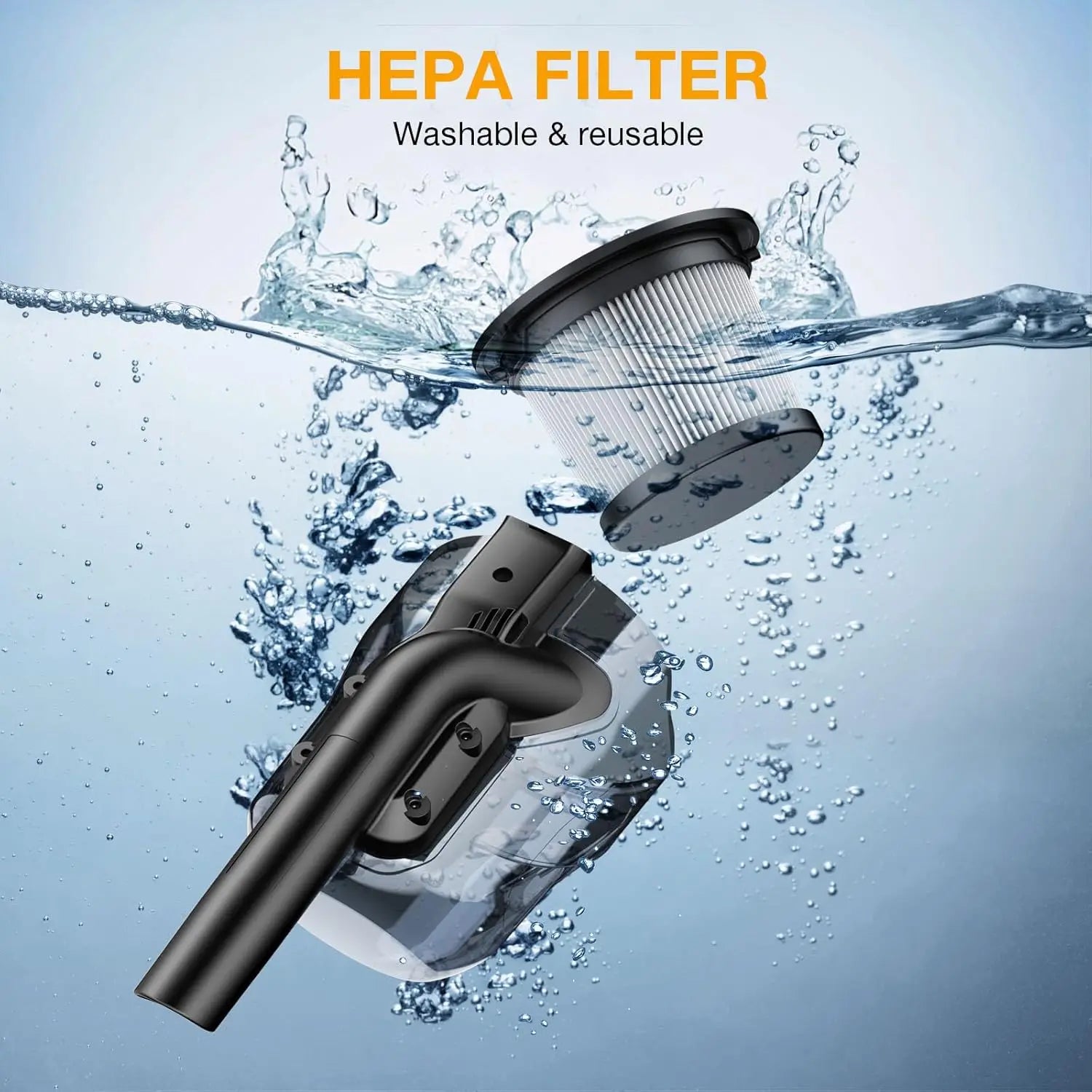 New Portable Vacuum Cleaner with 2 Pieces Wireless Electric Filter for Home Car Pet Hair Cleaner for Dewalt Battery 20v Durable