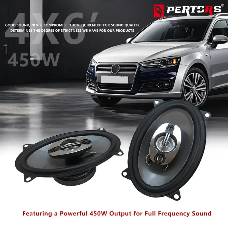 Q-PERTORS 2PCS 6X9inch 5-Way Coaxial Car Stereo Speakers Full Frequency 2X750W Power for Audio System Retrofit