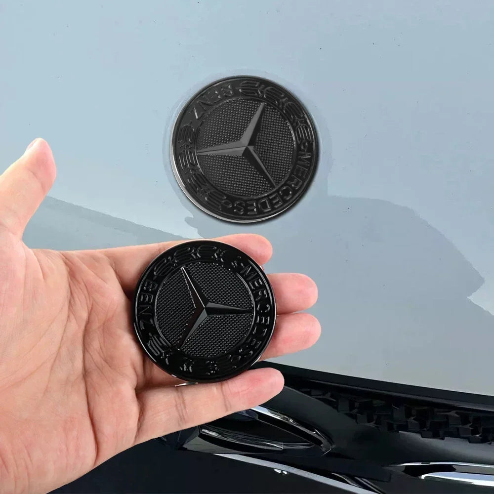 Car Metal 57mm Flat Hood Emblem Front Badge Logo For Mercedes Benz AMG W212 W213 W205 W177 W247 W176 CLS CLA CLK CLG GLS X253