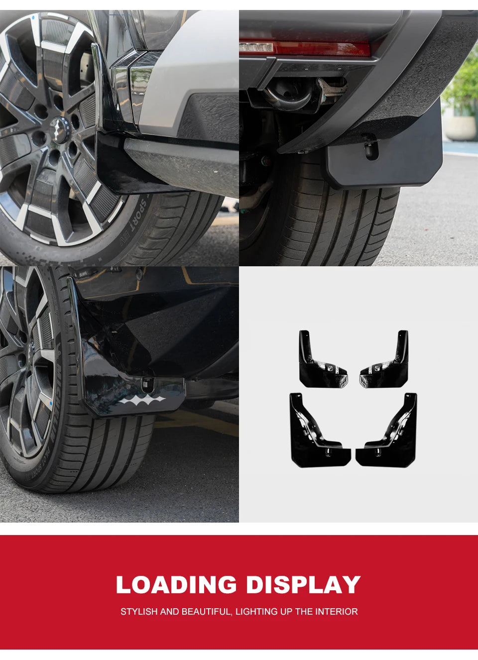 4 PCS Car Mud Flaps For Byd Leopard 8 2025 Accessories Auto Flap Splas Splash Guard Front Rear Fender Car Accessories Mudguards