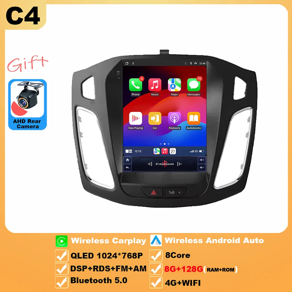 9.7 inch 8Core Android 15 Car Radio for Ford Focus 3 Mk 3 2011 2012 - 2019 Multimedia Video Player 2Din Carplay Auto Stereo DVD