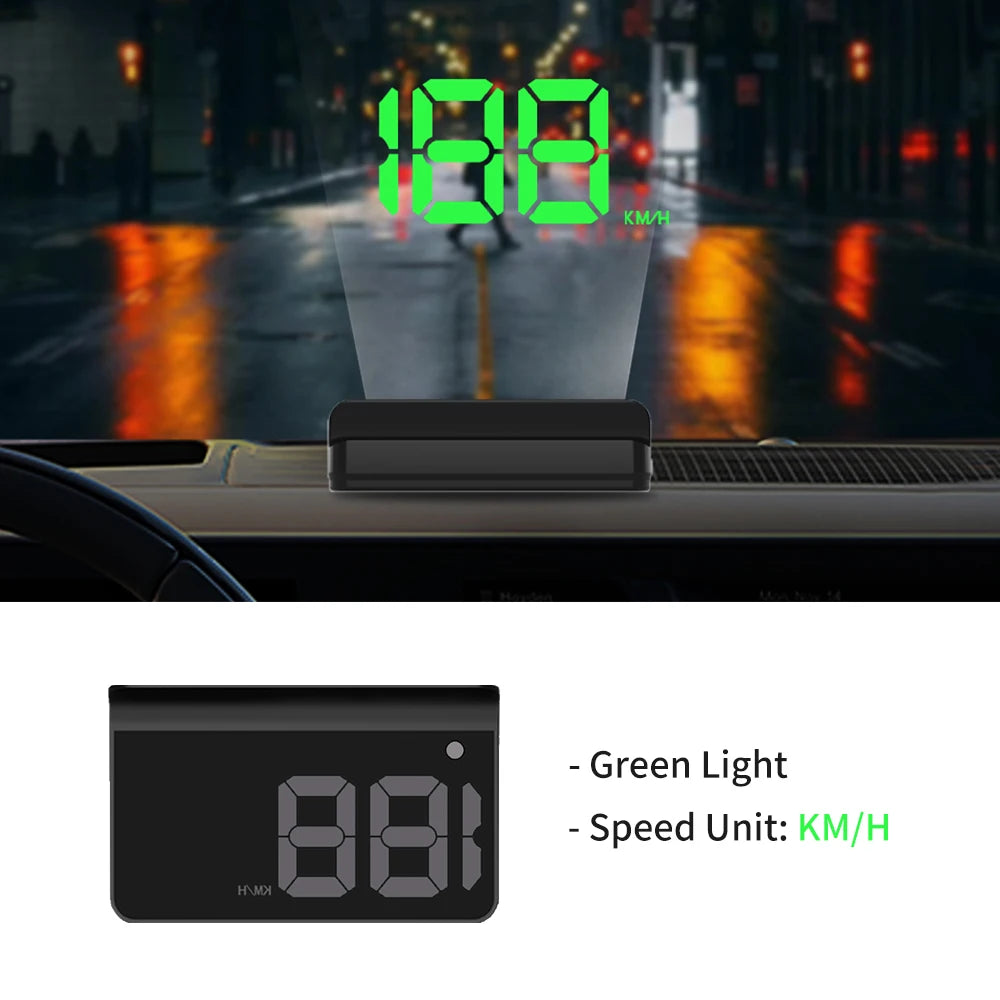 KWHUD K1 HUD Head-up Display Car GPS Digital Speedometer Universal Speed Windshield Projector Plug&Play Auto Electronic Devices