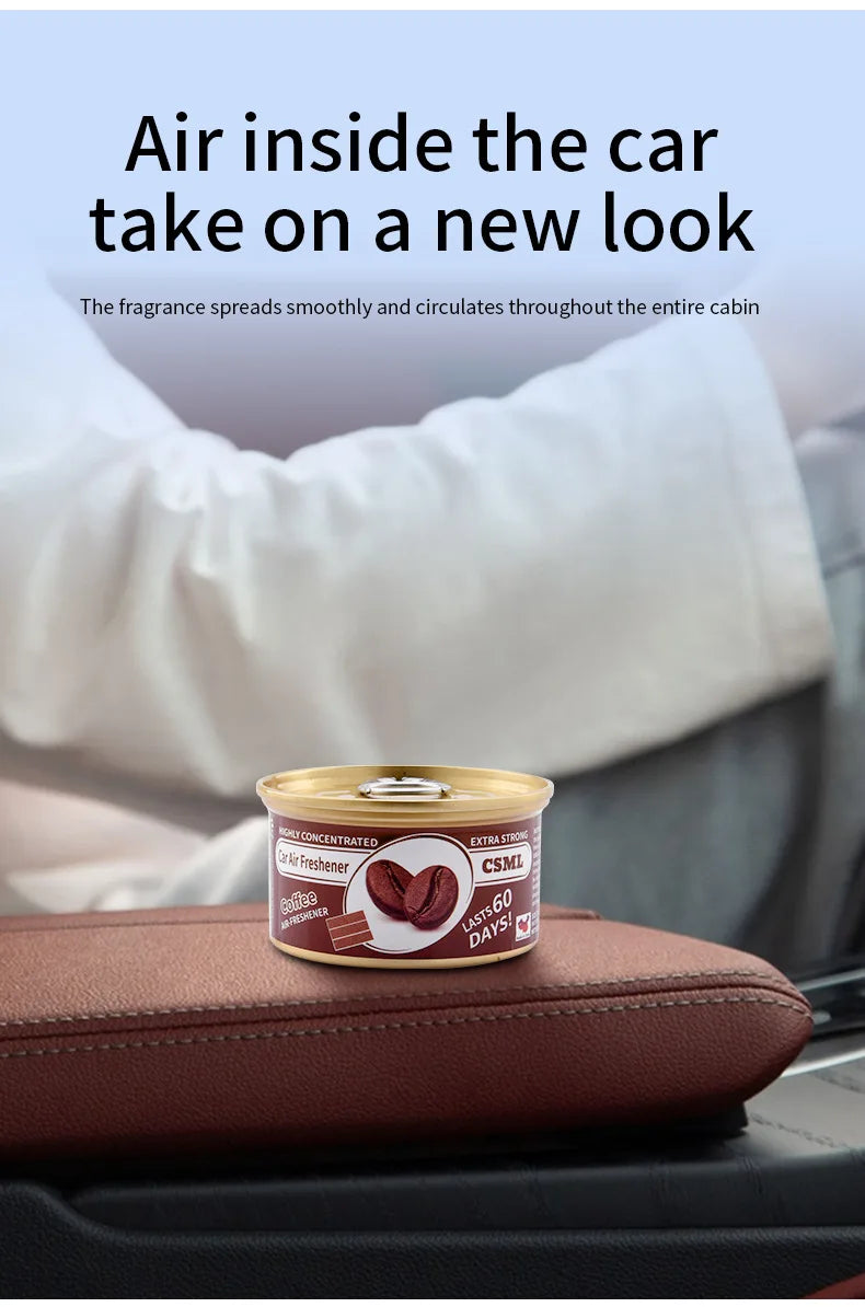 Best-selling Wooden Block Canned Car Aromatherapy, Car Fragrance Paste, Deodorizing Air Freshener, High-end Solid Perfume