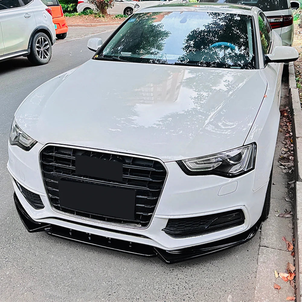 For Audi A5 S5 8T S-line 2012-2017 Front Bumper Lip Spoiler Splitter Diffuser Body Kit Tuning Canard Lip Protector Cover