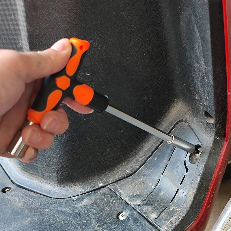 Screwdriver Set with T-shape Cross and Straight Slot Hexagon and Plum-shaped Heads Plus Socket Set for DIY Lovers Maintenance