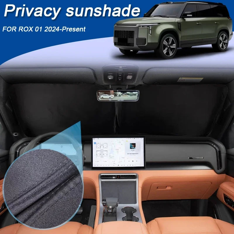 Car Black Window Privacy Sunshade Anti-UV Heat Insulation For ROX 01 JISHI 2021-Present Auto Protect Cover Interior Accessory