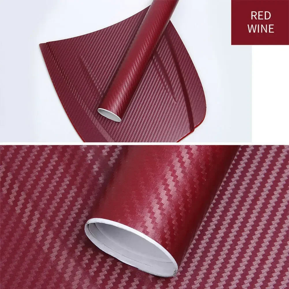 30x127cm Car 3D Carbon Fiber Roll Film Stickers DIY Vinyl Film Auto Interior Styling Carbon Fiber Decorative Decals