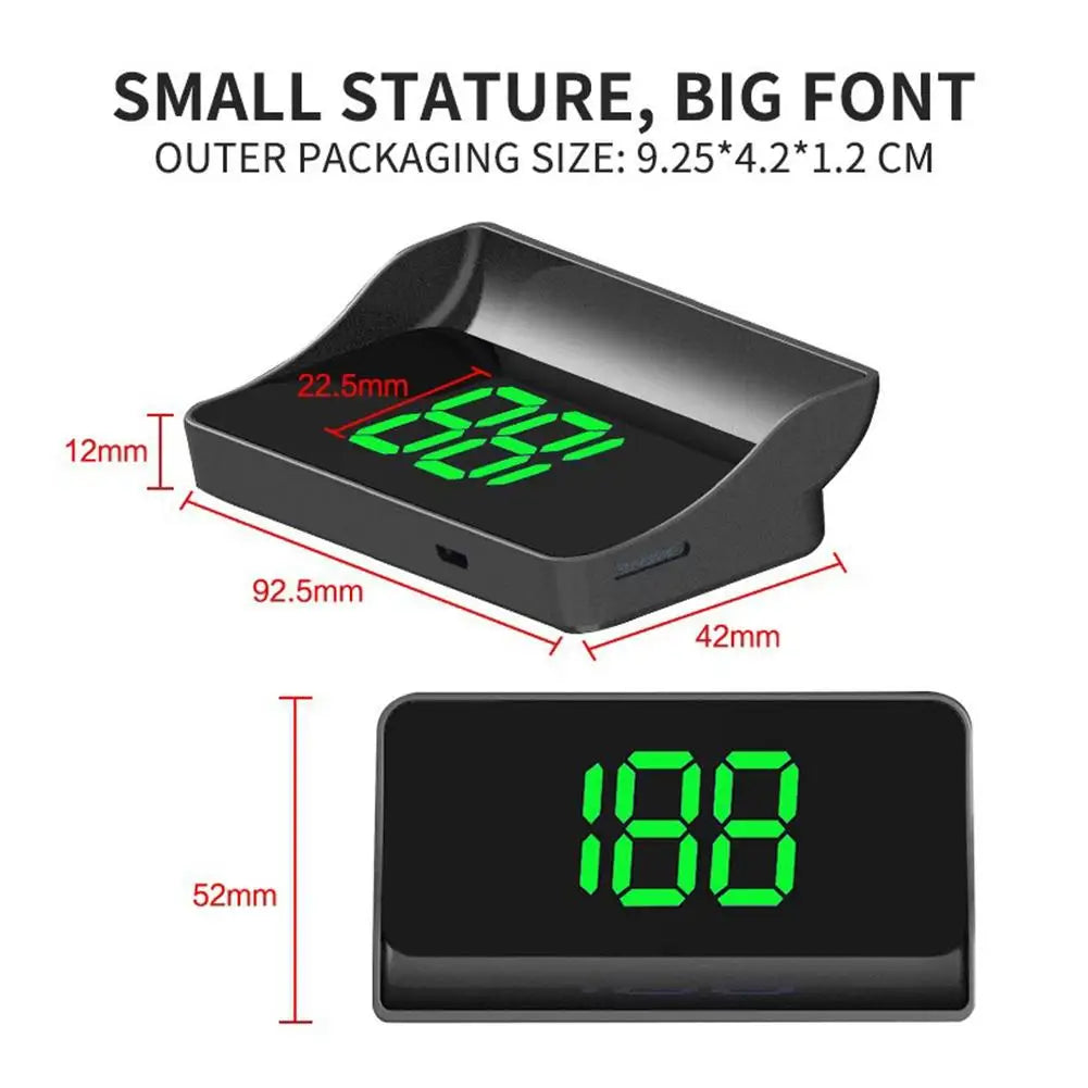 M2 Head Up Display Car Universal Speedometer KMH/MPH HUD USB Cable Plug & Play GPS & Beidou Dual Satellite System
